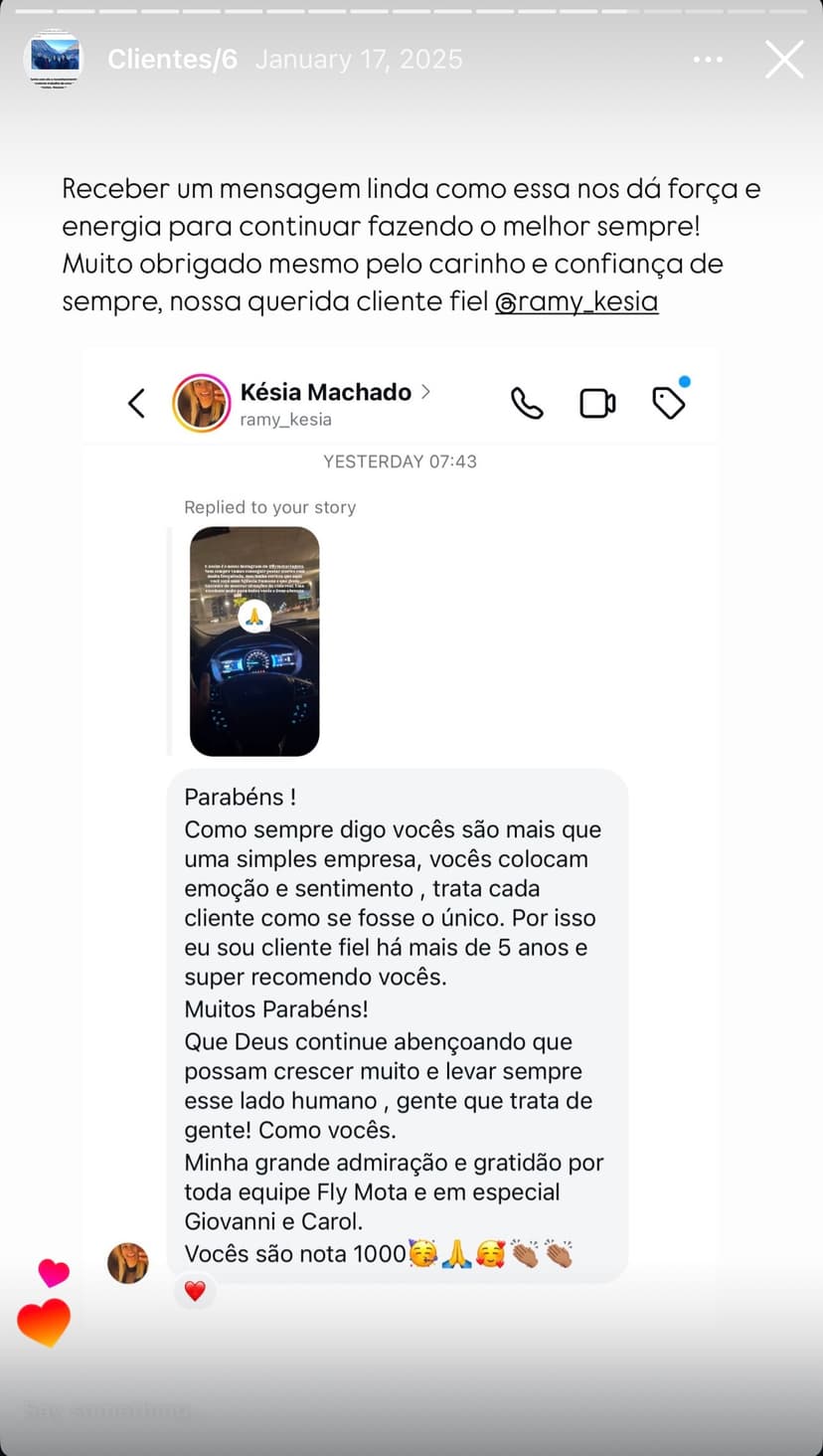 Mensagem de Késia Machado